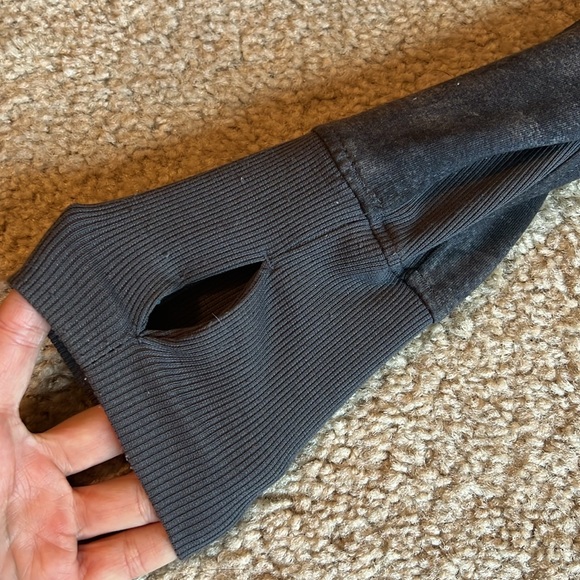 Danskin gray zip up hoodie drawstring jacket size Large long sleeve hood - Picture 5 of 6